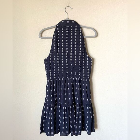 NWT Cinq a Sept Beryl Mini Blue Navy Dress Ruched Size 4 - Picture 12 of 14